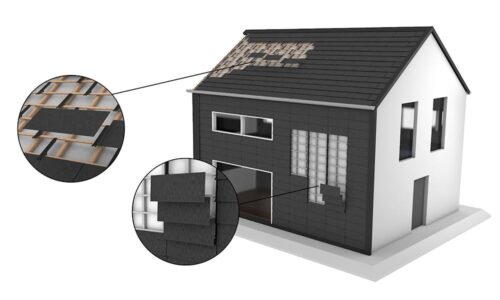 MATCH Slate von Megasol Energie AG kann als Dach wie auch als Fassade eingebaut werden